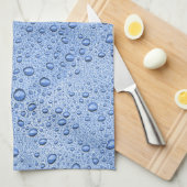 Blaue Wassertröpfchen Geschirrtuch (Viertel Falte)