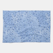 Blaue Wassertröpfchen Geschirrtuch (Horizontal)