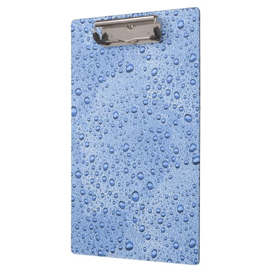 Blaue Wassertröpfchen Klemmbrett (Links)