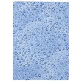 Blaue Wassertröpfchen Klemmbrett (Rückseite)