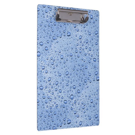 Blaue Wassertröpfchen Klemmbrett (Rechts)