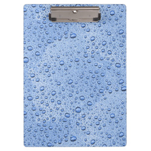 Blaue Wassertröpfchen Klemmbrett