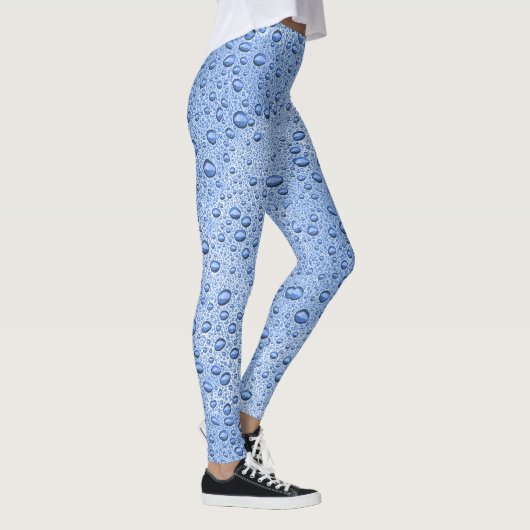 Blaue Wassertröpfchen Leggings (Rechts)