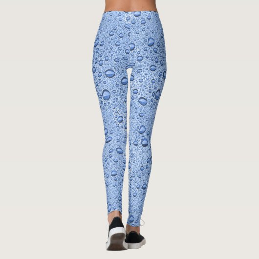 Blaue Wassertröpfchen Leggings (Rückseite)