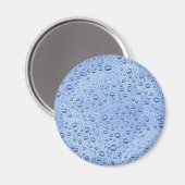 Blaue Wassertröpfchen Magnet (Vorderseite/Rückseite)
