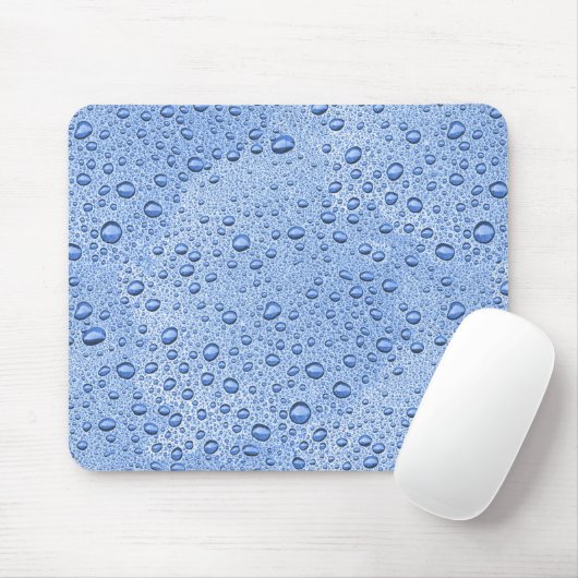 Blaue Wassertröpfchen Mousepad (Mit Mouse)