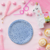 Blaue Wassertröpfchen Pappteller (Party)