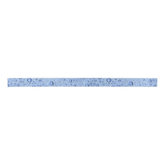 Blaue Wassertröpfchen Satinband (Vorderseite)