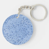 Blaue Wassertröpfchen Schlüsselanhänger (Rückseite)