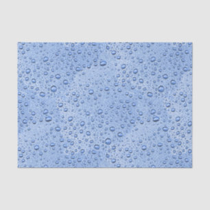 Blaue Wassertröpfchen Seidenpapier