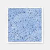 Blaue Wassertröpfchen Serviette (Vorderseite)