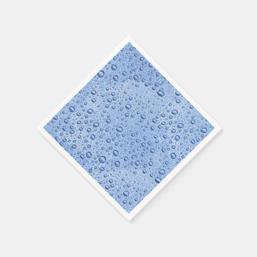 Blaue Wassertröpfchen Serviette (Ecke)