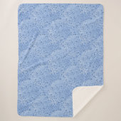 Blaue Wassertröpfchen Sherpadecke (Vorderseite)