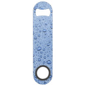 Blaue Wassertröpfchen Speed Flaschenöffner (Rückseite)