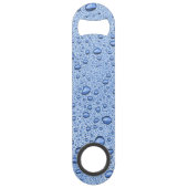 Blaue Wassertröpfchen Speed Flaschenöffner (Vorderseite)