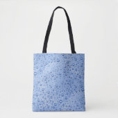 Blaue Wassertröpfchen Tasche (Vorderseite)