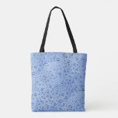 Blaue Wassertröpfchen Tasche (Rückseite)