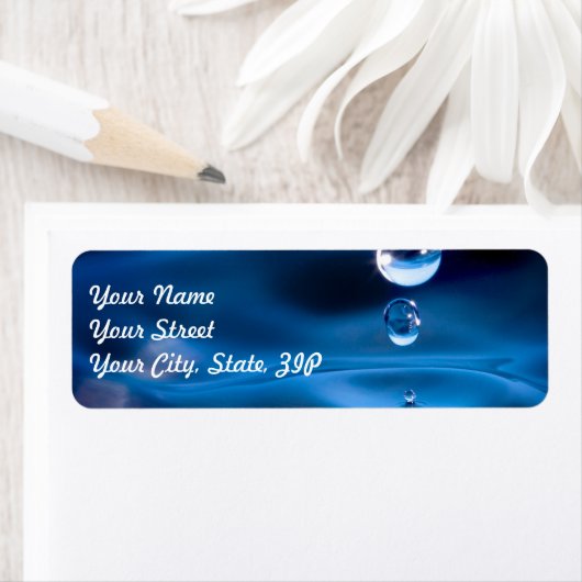 Blaue Wassertropfen (Insitu)