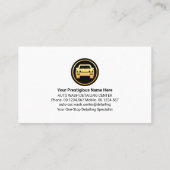 Blaue Wassertropfen Autowaschanzeige Visitenkarte (Rückseite)