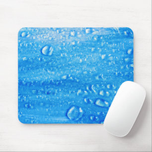 Blaue Wassertropfen Mousepad