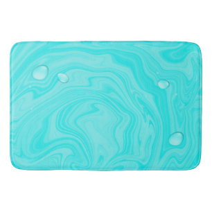 Blaue Wassertropfen Sommer Schwimmbad Geburtstagsf Badematte
