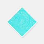 Blaue Wassertropfen Sommer Schwimmen Pool Geburtst Serviette (Ecke)