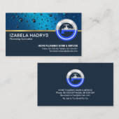 Blaue Wassertropfen Sonderlogo Visitenkarte (Vorne/Hinten)