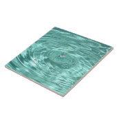 Blaue Wassertropfen Wellen Tile Fliese (Seite)