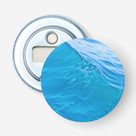 Blaue Wasserwelle Flaschenöffner (Vorderseite)