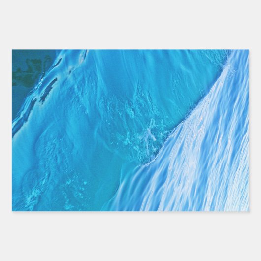 Blaue Wasserwelle Geschenkpapier Set (Vorderseite 2)