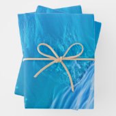 Blaue Wasserwelle Geschenkpapier Set (Beispiel)