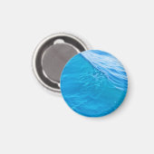 Blaue Wasserwelle Magnet (Vorderseite/Rückseite)