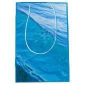 Blaue Wasserwelle Mittlere Geschenktüte (Vorderseite)