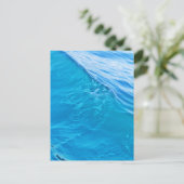 Blaue Wasserwelle Postkarte (Stehend Vorderseite)