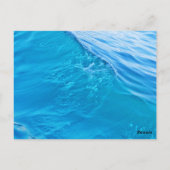 Blaue Wasserwelle Postkarte (Rückseite)