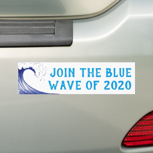 BLAUE WAVE 2020 Autoaufkleber (Auf Auto)