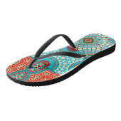 BLAUE WAVE DESIGNER COLLAGE BADESANDALEN (Schrägansicht)