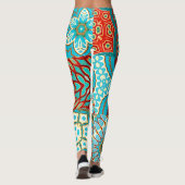 BLAUE WAVE DESIGNER COLLAGE LEGGINGS (Rückseite)