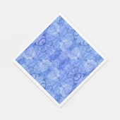 Blaue Waves Swirl Muster Serviette (Ecke)