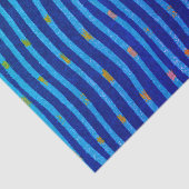 BLAUE WAVEY STRIPED Tissue Seidenpapier (Ausschnitt)