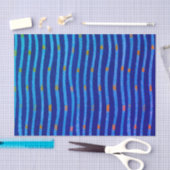 BLAUE WAVEY STRIPED Tissue Seidenpapier (Handwerk)