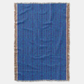 Blaue Weberei, abstraktes geometrisches Muster, ha Decke (Vorderseite Vertikal)