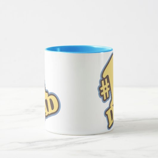 Blaue Wecker-Tasse des Vater-#1 Tasse (Zentrum)