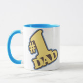 Blaue Wecker-Tasse des Vater-#1 Tasse (Links)