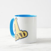 Blaue Wecker-Tasse des Vater-#1 Tasse (Vorderseite Links)