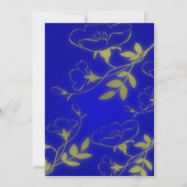 Blaue Wedding Einladung des Entweichen-zwei (Rückseite)