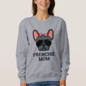 Blaue weibliche Bulldog-Mama Frenchie Dog Sweatshirt (Vorderseite)