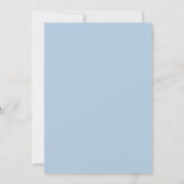 Blaue weiche Schleife Geburtstagsfeier Einladung (Rückseite)