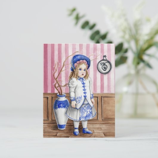 Blaue Weide Bru Postkarte (Stehend Vorderseite)