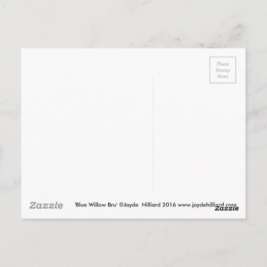 Blaue Weide Bru Postkarte (Rückseite)